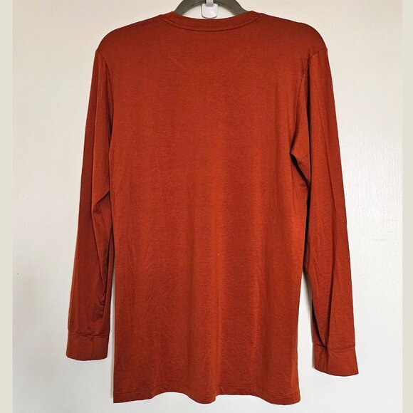 Uniqlo Heattech Lightweight Base Layer Long Sleeve Tee T-Shirt M, Terracotta - Picture 3 of 6